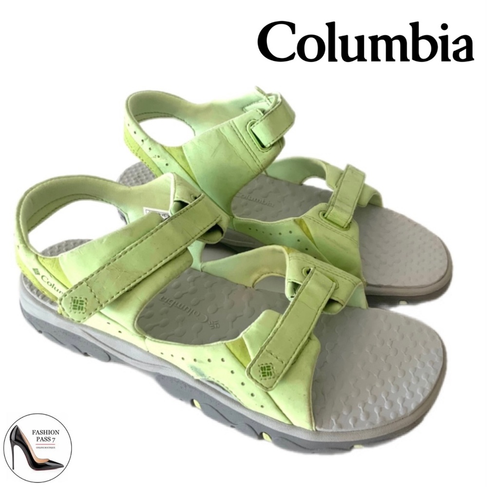 COLUMBIA lime Adjustable Straps Sandals Comfortable Sport Sandals for hiking 7